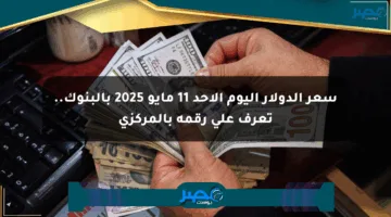 سعر الدولار اليوم الأحد 11 مايو 2025 بالبنوك.. تعرف على رقمه بالمركزي